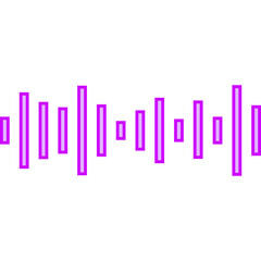 Neon Sound Wave Icon