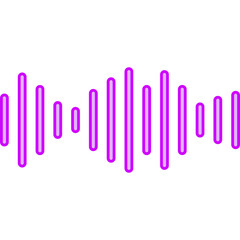 Neon Sound Wave Icon