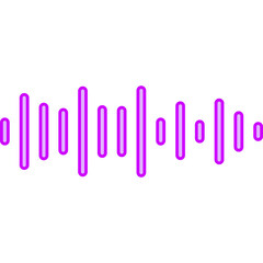 Neon Sound Wave Icon