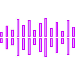 Neon Sound Wave Icon