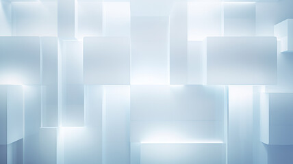 Fototapeta premium Abstract Minimal Geometric Background Featuring White Light Patterns