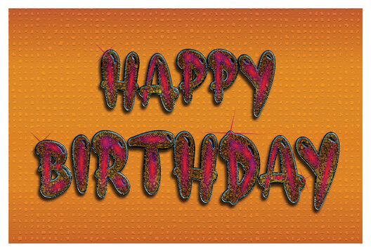 Happy birthday editable text effect template