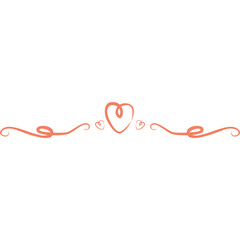 Fototapeta na wymiar Doodle Heart Divider
