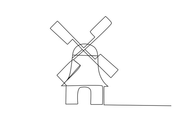 recommend clip art: mill farm object building line art design