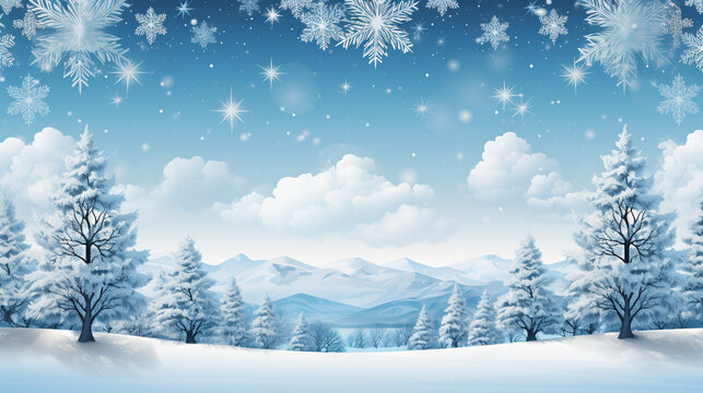 snow covered trees HD 8K wallpaper Stock Photographic Image 