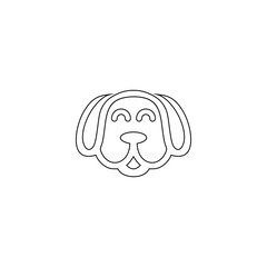 line art dog head logo