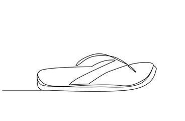 sandal slippers holiday object line art design
