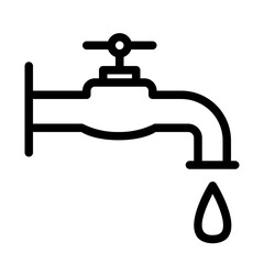 water tap outline icon