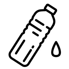 Bottle of mineral water outline icon