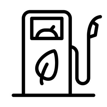 recommend clip art: Biofuel gas station outline icon