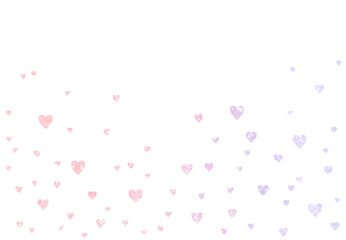 Fototapeta na wymiar pastel pink heart sparkle twinkle splatter glitter border frame random luxury sparkling confetti light effect for christmas birthday Valentine day decoration 