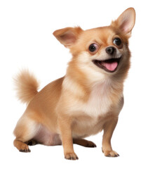Chihuahua dogs puppy isolated cutout on transparent background. 