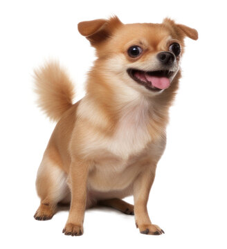Chihuahua dogs puppy isolated cutout on transparent background. 