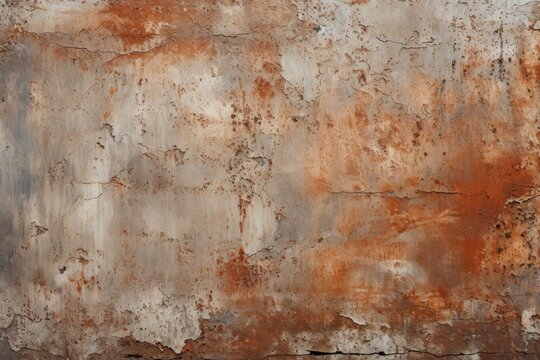 Empty rusted metal sheet background texture. Generative AI. © Dusit