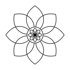 Mandala Flower Line