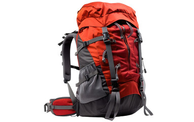 Climbing Backpack On Isolated Background