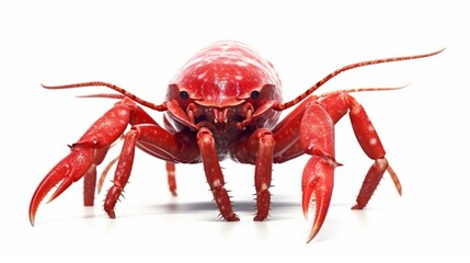 European Squat Lobster animal isolated white background Ai Generative
