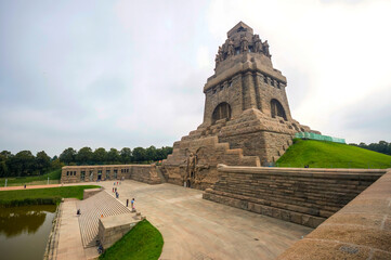 Merchant logo.Monument to the Battle of the Nations in Leipzig, Germany