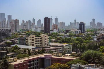 Fototapeta premium Mumbai the Financial capital of India High-rise skyscraper skyline. Famous Indian City.