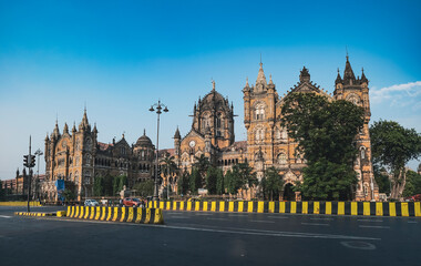 Chhatrapati Shivaji Terminus (CST) formerly Victoria Terminus in Mumbai, India is a UNESCO World...