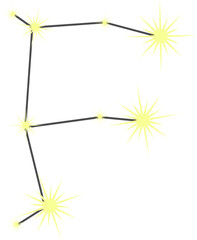 Obraz premium Astrological Sign Alphabet F
