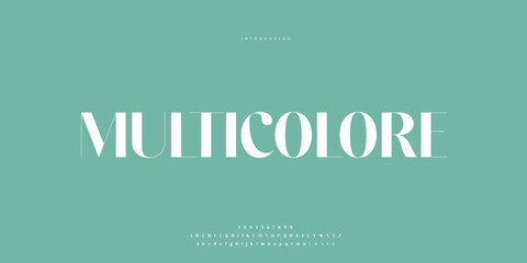 Elegant Font Uppercase Lowercase and Number. Classic Lettering Minimal Fashion Designs. Typography modern Sen serif fonts regular decorative vintage concept. vector illustration © SyedMuhammad
