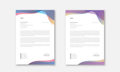 Professional corporate business letterhead design for company