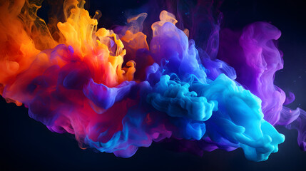 abstract background with colored smoke