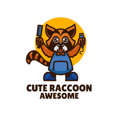 Cute Raccoon Logo