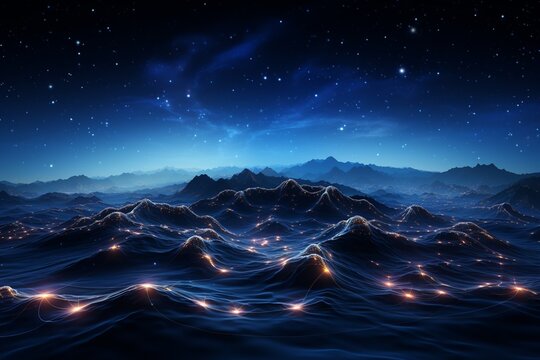 mountain mesh technology simulation background - Powered by Adobe