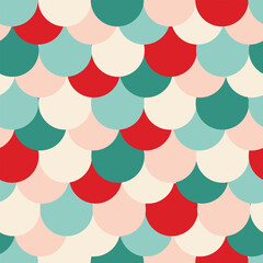 Vector fish scale seamless pattern background.Pefect for packaging, wallpaper, scrapbooking projects.