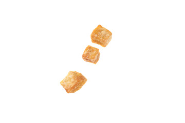 PNG,Fried tofu on skewers, isolated on white background