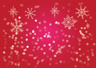 Christmas snow. Falling snowflakes on light background. Snowfall. Vector illustration, eps 10.