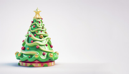 3D Green Christmas Tree: A Dimensional Holiday Delight