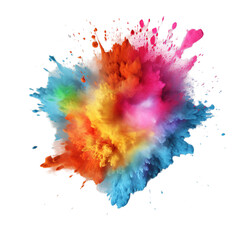 Isolated color splash perfect for Dol Jatra or Holi or Business banners etc.