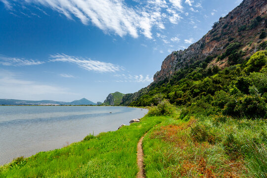 Gialova lagoon view in Greece