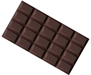 Black chocolate bars and chocolate snacks. Dessert and delicacy. Holiday and festival symbol.Template,transparent, png