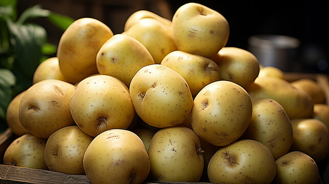 potatoes at market HD 8K wallpaper Stock Photographic Image 