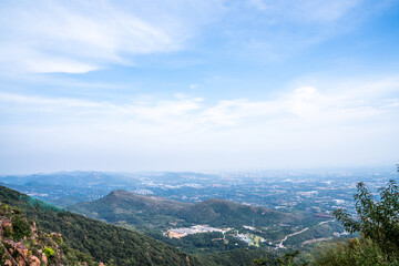 Mountains under the blue sky