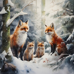 Obraz premium red fox vulpes