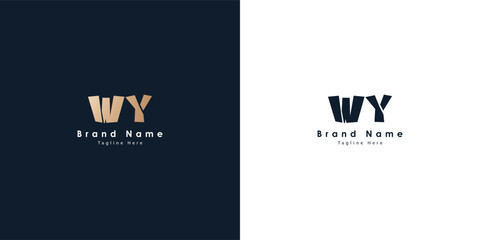 WY Letters vector logo design