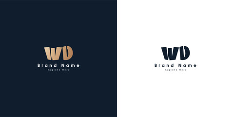 WD Letters vector logo design