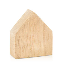 Wooden house isolated on a white background.
