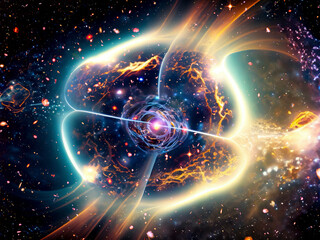 Quantum fluctuations, conceptual illustration