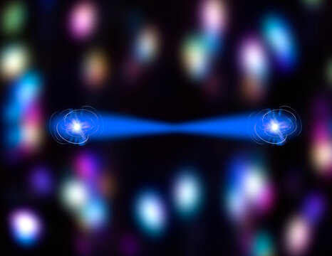 Quantum entanglement, conceptual illustration