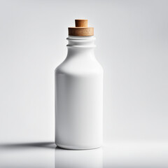 WHITE Empty bottle isolated on white background.