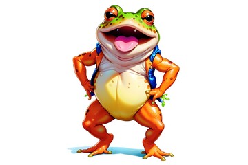 A Cartoonish Toad in a Playful Pose (JPG 300Dpi 10800x7200)