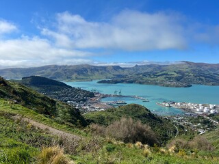landscape in Lyttelton, Christchurch, New Zealand