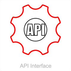 API Interface and interface icon concept
