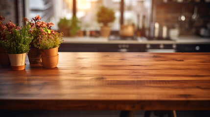 Brown wooden table